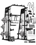 2200LBS Smith Machine Power Cage with Smith Bar, Cable Systems L464