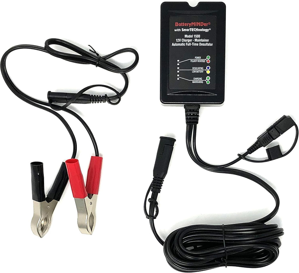 12 Volt 1.5 Amp Battery Charger Maintainer Desulfator D7840