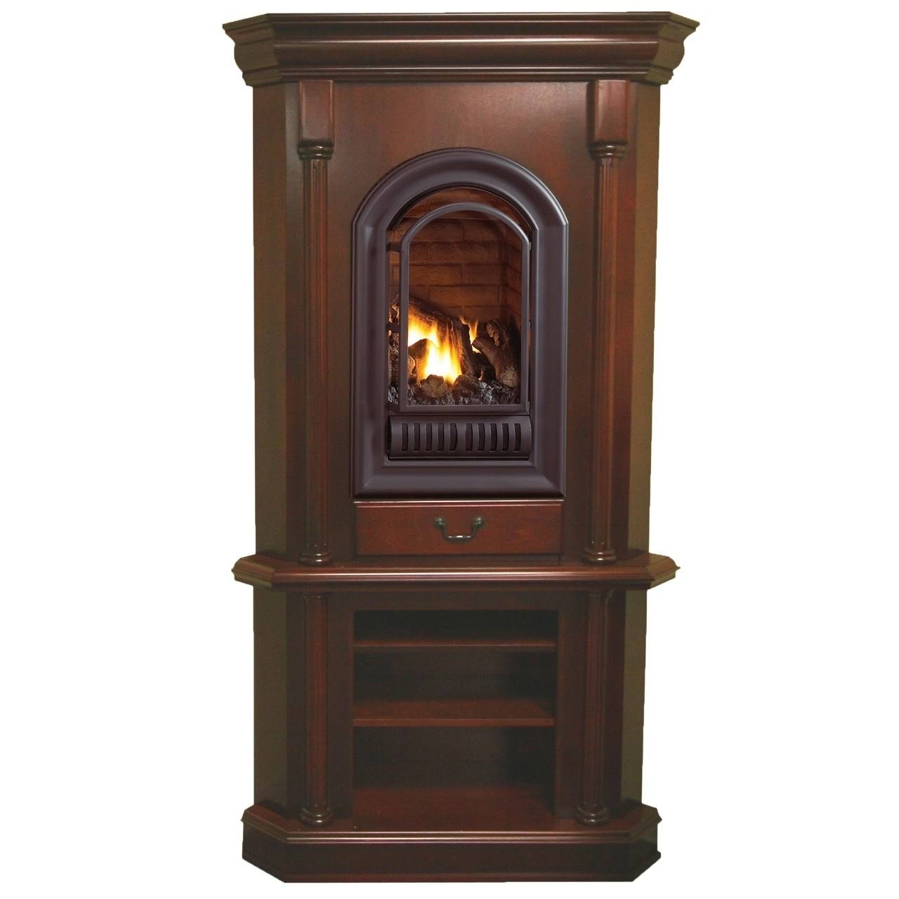 20,000 BTU Cherry Finish Ventless Gas Fireplace E759581