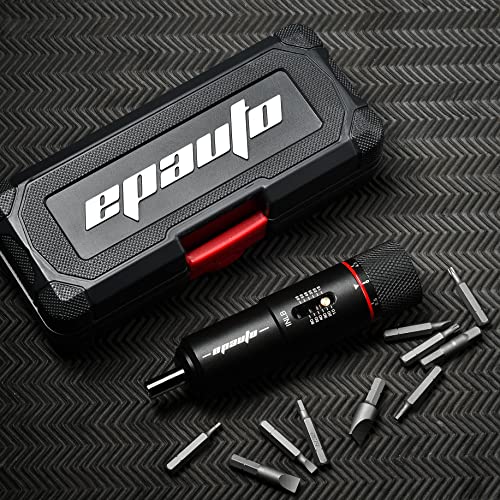 Black 10 to 65 inch-pound Torque Screwdriver Wrench with 10 Bits Set E1580