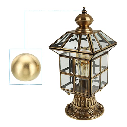 25mm Brass Ball Lamp Finials Caps Knob, 2 Set T895802