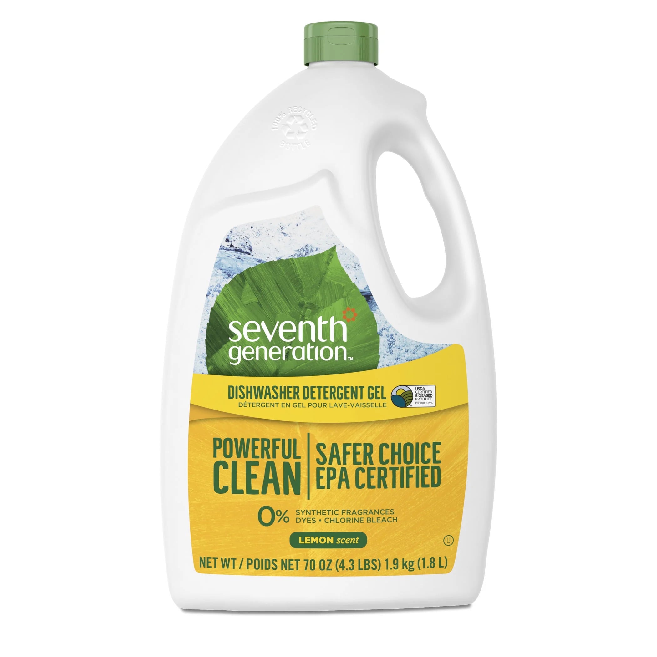 Lemon Dishwasher Detergent, 70 oz R908298