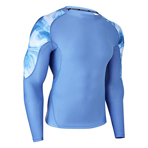 Men's Long Sleeves UPF 50+ Compression Swim Shirts F613913