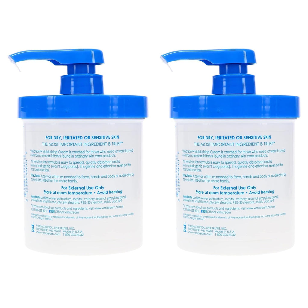 16 oz Pack of 2 Skin Cream with Pump Dispenser O8636