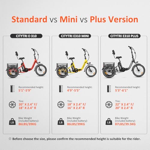 750W Folding Electric Tricycle with 960Wh Battery U793