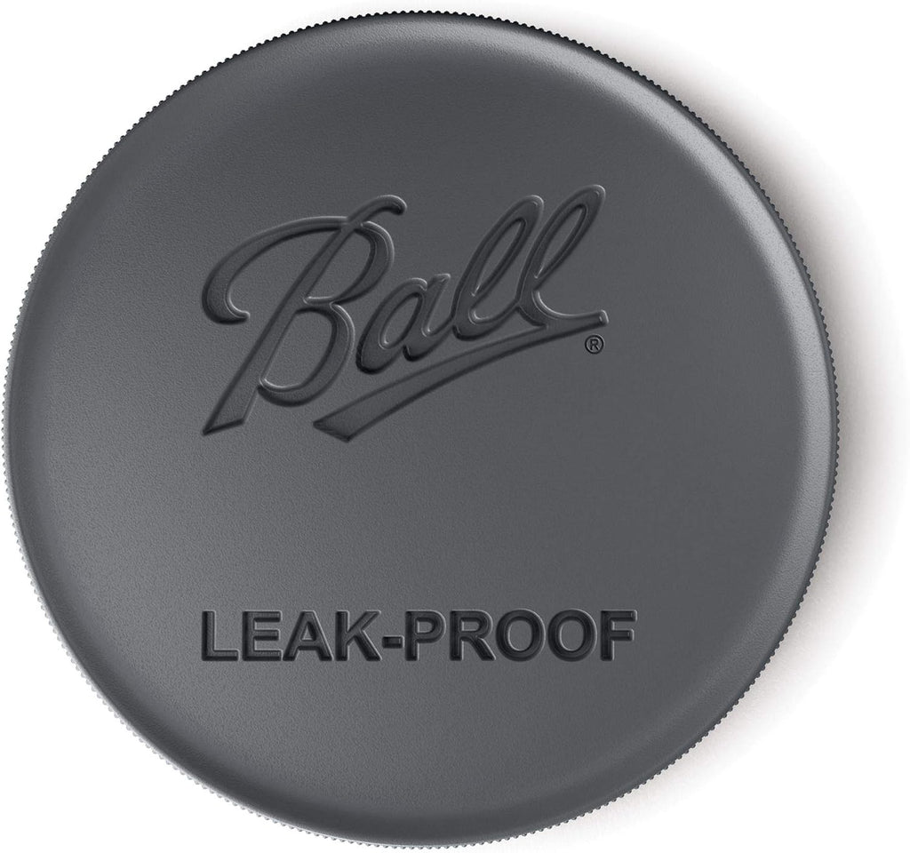 Black Plastic Leak-Proof Lids for Canning Jars, 6/Pack I123