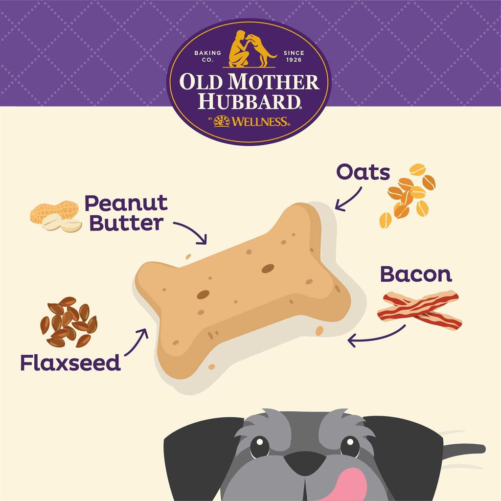 Soft & Tasty Peanut Butter & Bacon Biscuits Baked Dog Treats Mini L28981