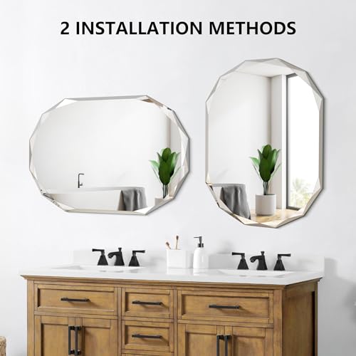 20x28 inch Beveled Edge Frameless Bathroom Mirror O2704