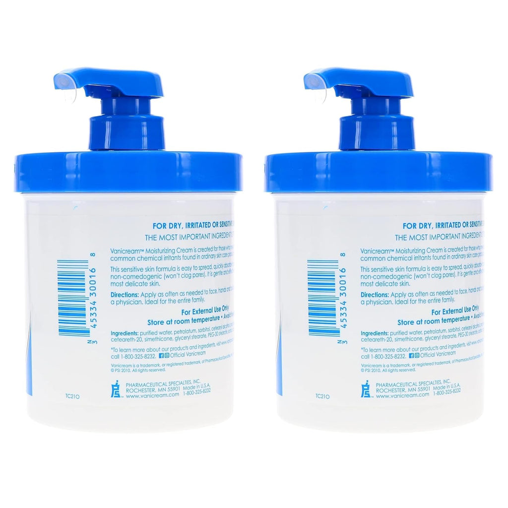16 oz Pack of 2 Skin Cream with Pump Dispenser O8636
