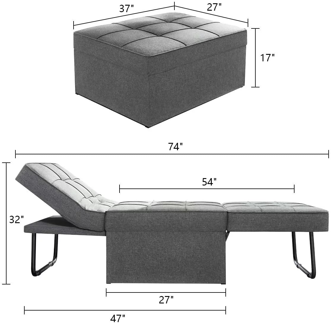 Dark Gray Convertible Sofa Bed I4895
