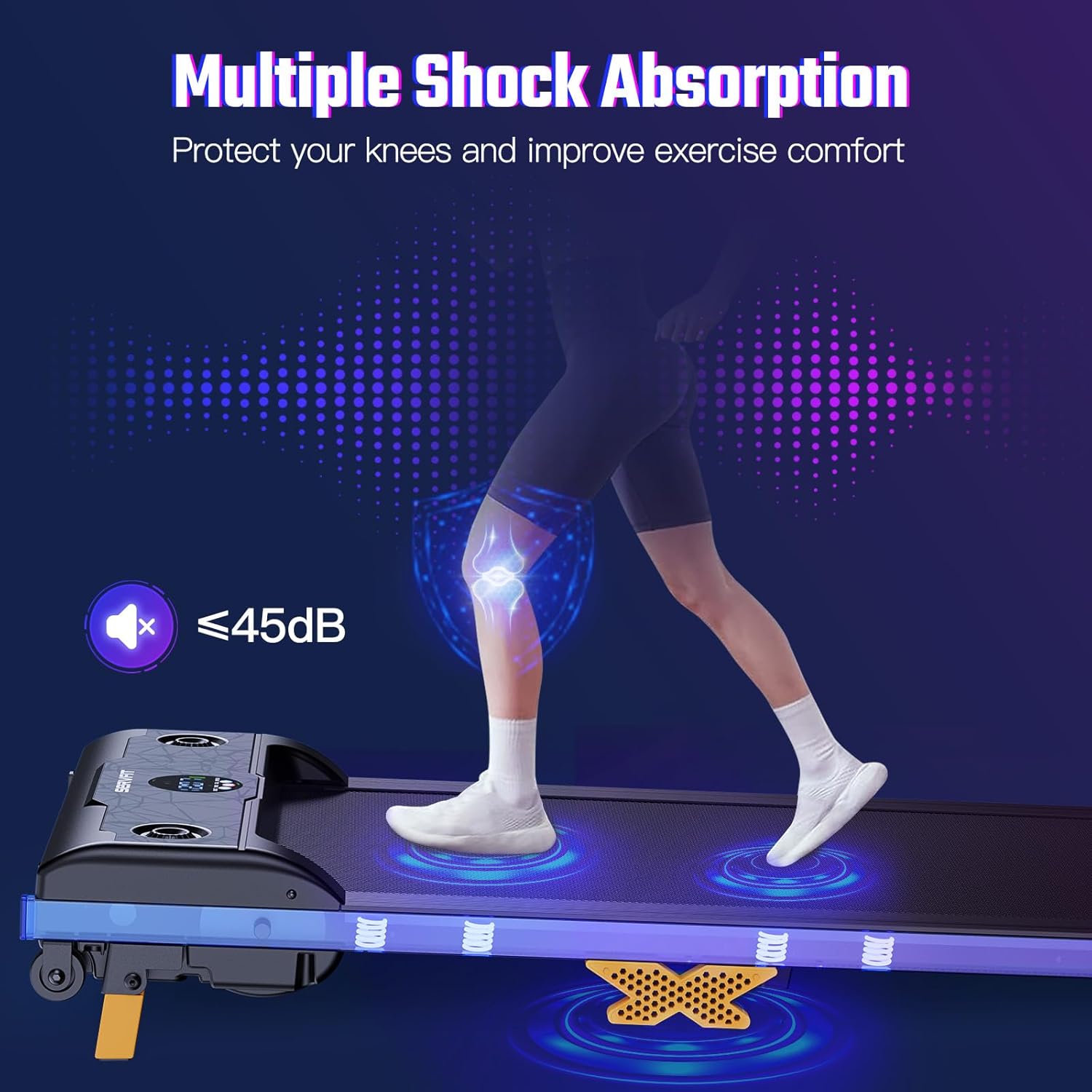 Under Desk Treadmill with Incline, Portable Walking Treadmill with Remote Control P83171