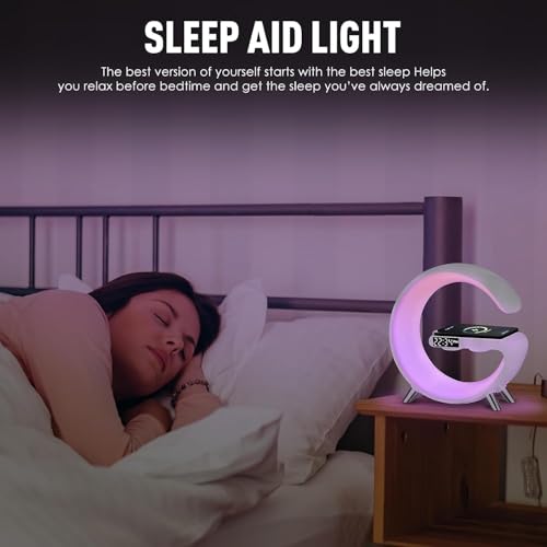White Smart LED Table Lamp with Wireless Charger F9859