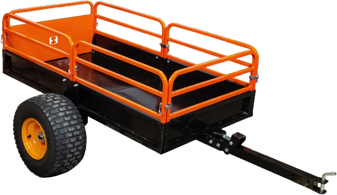 Heavy Duty Utility Cart Cargo Trailer 1000lb Capacity 12 cu. ft. E956