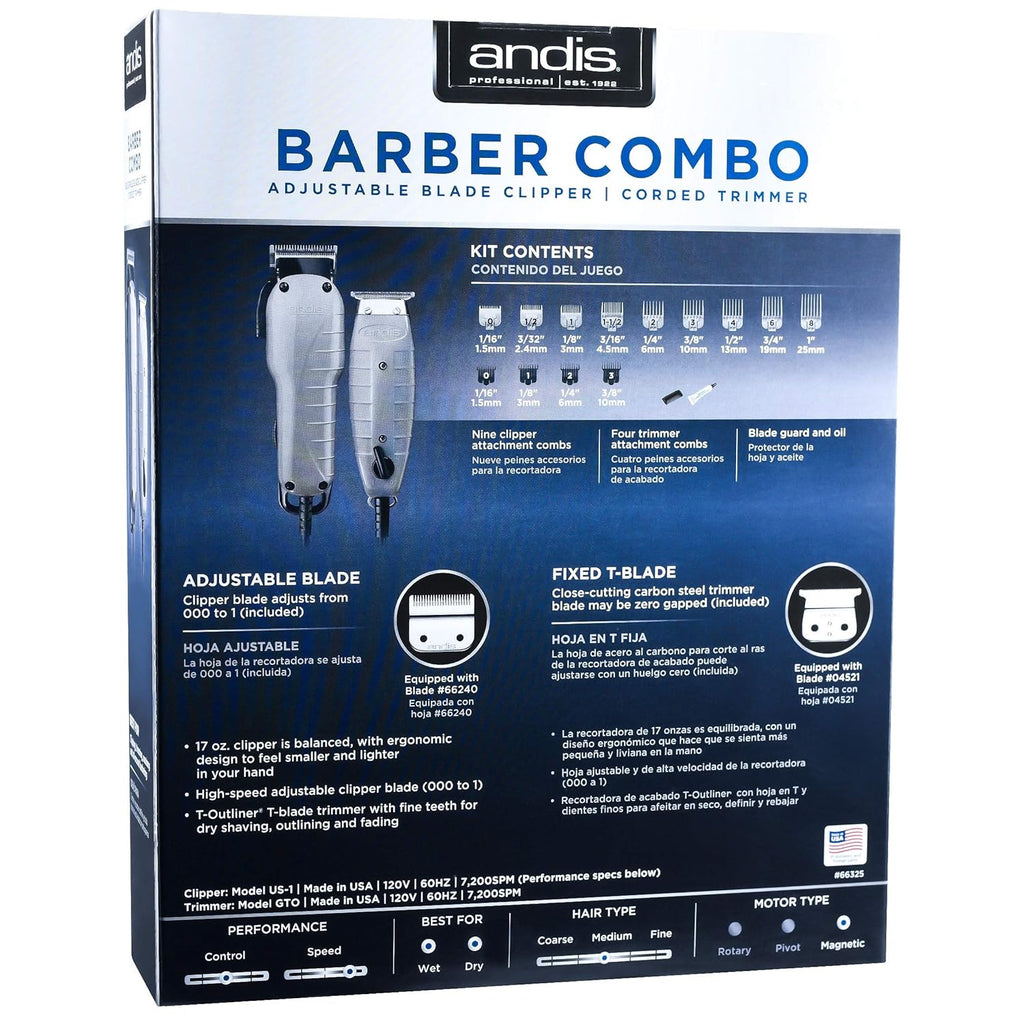 Adjustable Clipper Blade & T-Blade Trimmer with Blade Brush U41638