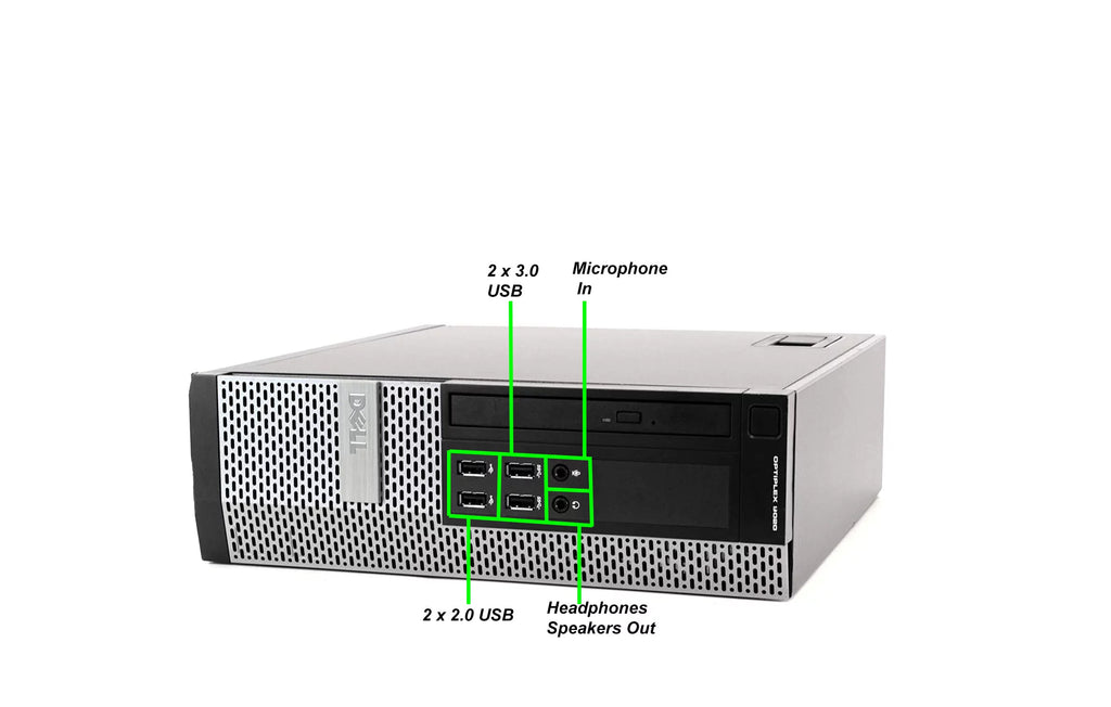 Restored Dell Desktop PC Intel Core i5 4th Gen 16GB Ram 500GB HDD Nvidia GT 1030 DDR5 19" LCD WiFi Windows 10 W55235