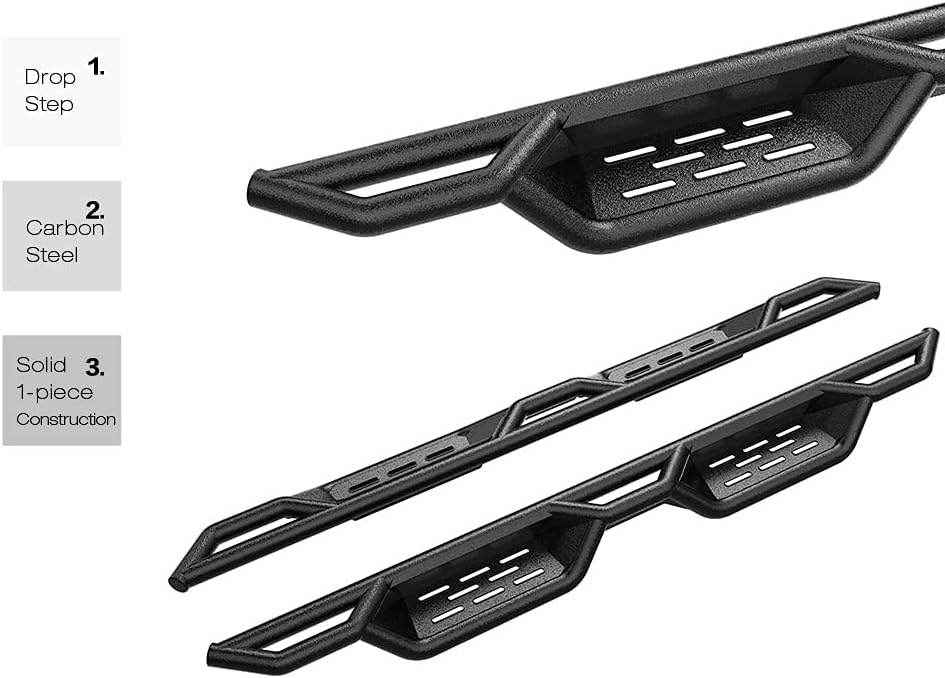 Drop Down Style Running Boards Side Step Rock Slider for Toyota Tacoma Double Crew Cab V531