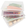 Plastic Food Storage Containers with Removable Drain Plate and Lid, Stackable (4, Large) Q22483