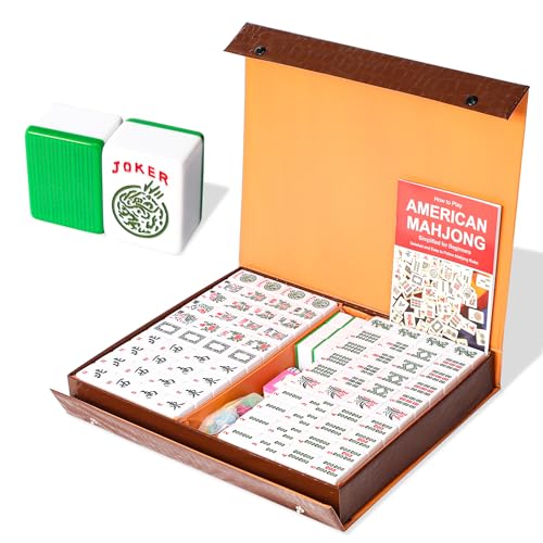 Mahjong Tile Set with 166 Numbered Ivory Tiles X433