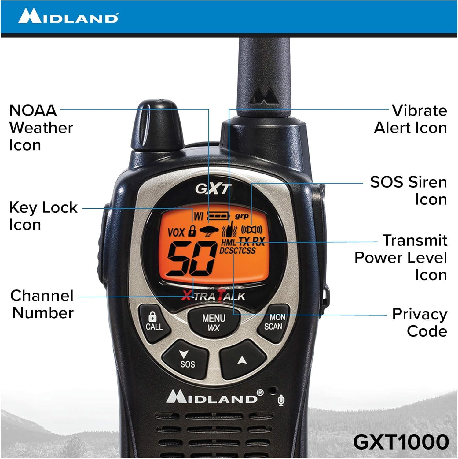 12 Radios GMRS Walkie Talkie with NOAA Weather Alert U289239