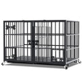 42/48 inch Heavy Duty Metal Dog Crate with Wheels U1820