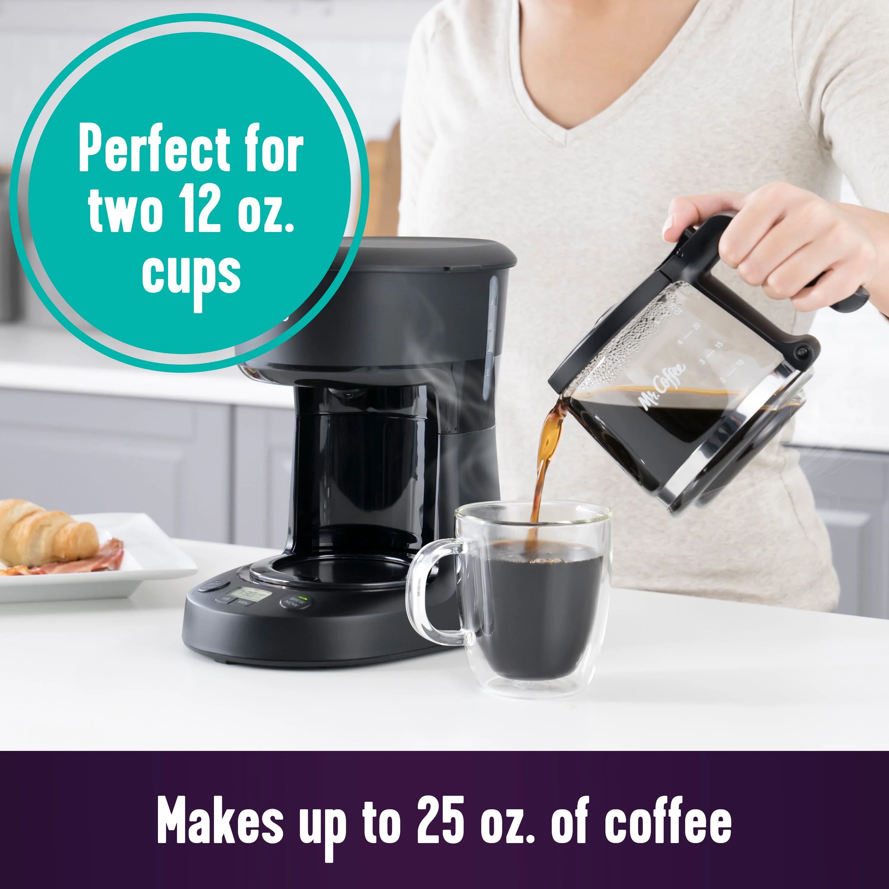 25 oz. Mini Brew Black Programmable Coffee Maker O1909