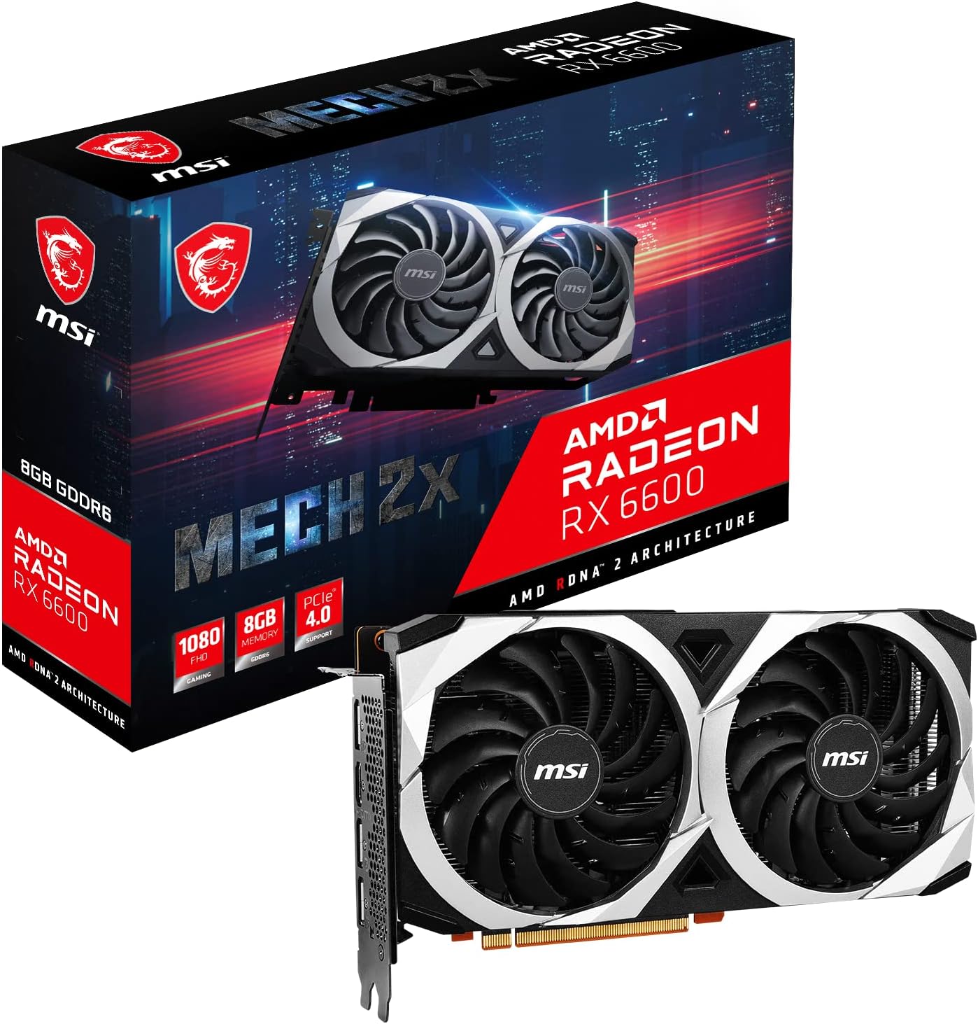 AMD Radeon RX 6600 8GB GDDR6 Graphics Card Y27614