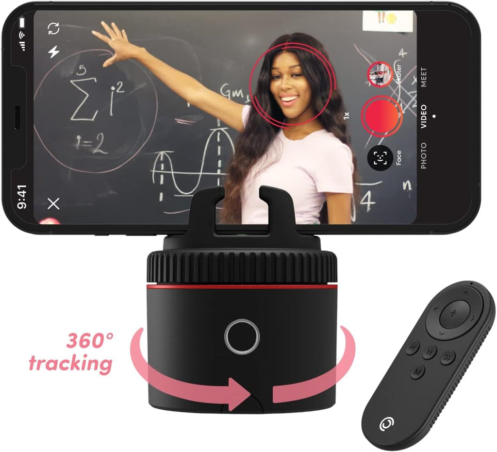 Pivo Pod One Starter Pack (Pod Red) - Content Creation Basic Set - 360° Auto Tracking - Mount & Case - Selfie Vlogging Face & Body Tracking K241842
