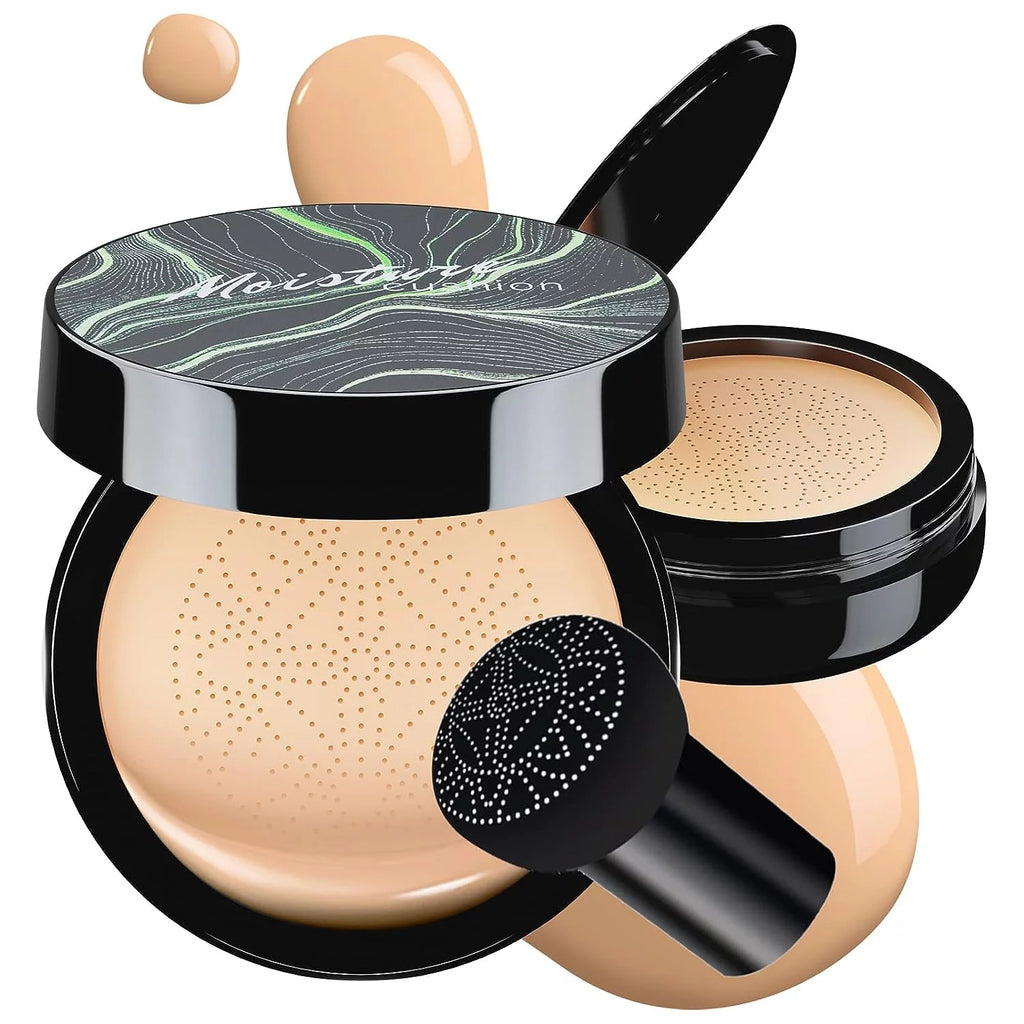 Mushroom Head Air Cushion CC Cream Foundation Makeup Moisturizing Concealer Long-Lasting Cushion Foundation Full Coverage Self Adjusting for Mature Skin A731682