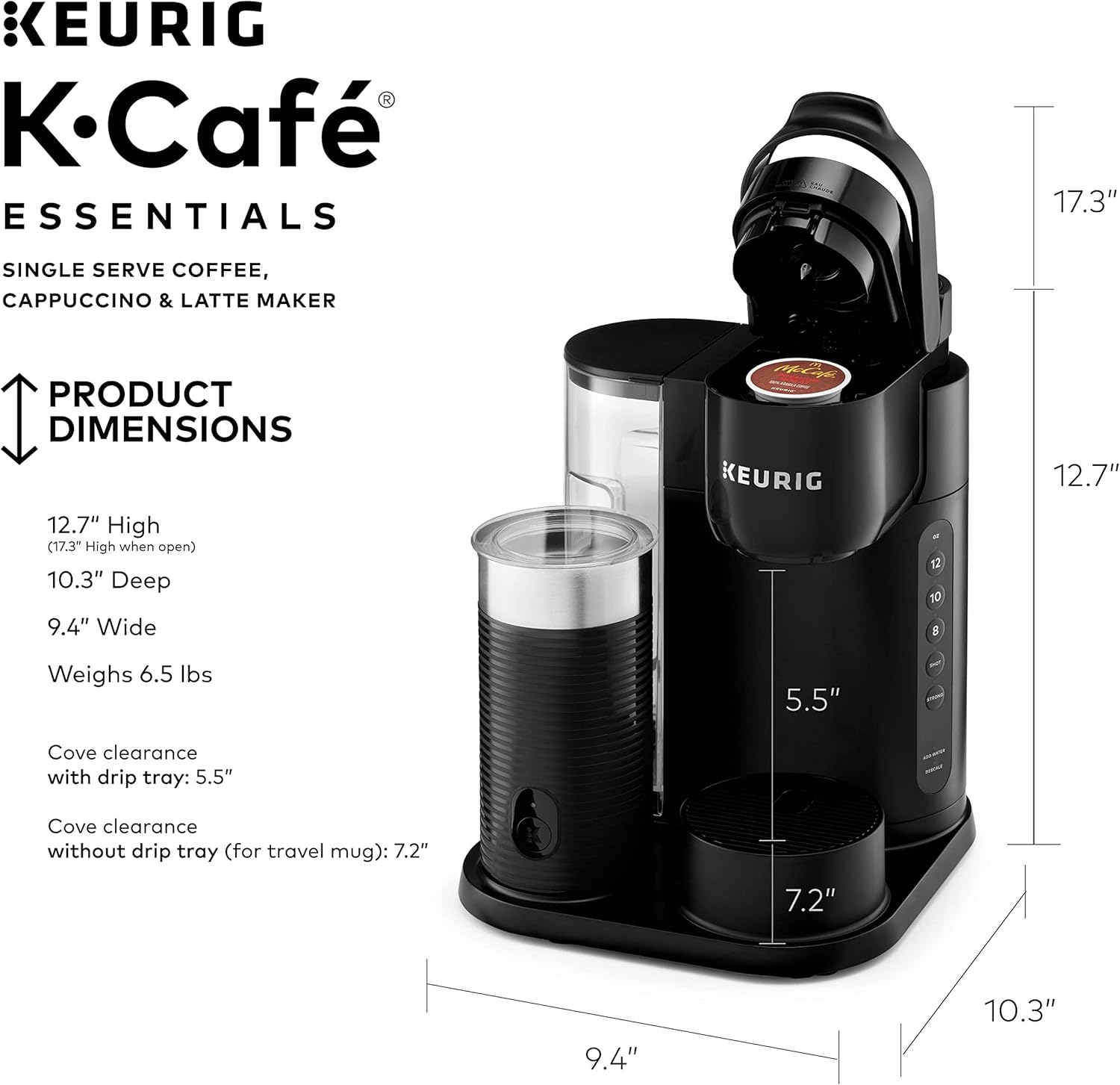 Black Single Serve Coffee and Latte Maker G127