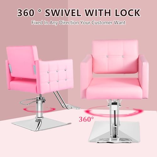 Wide Seat Hydraulic Swivel Reclining Barber Chair B909