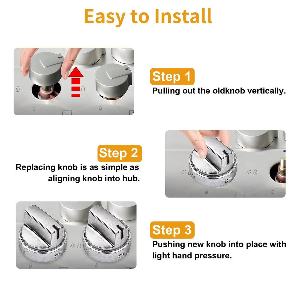 5PCS Stainless Steel Control Knob U58125