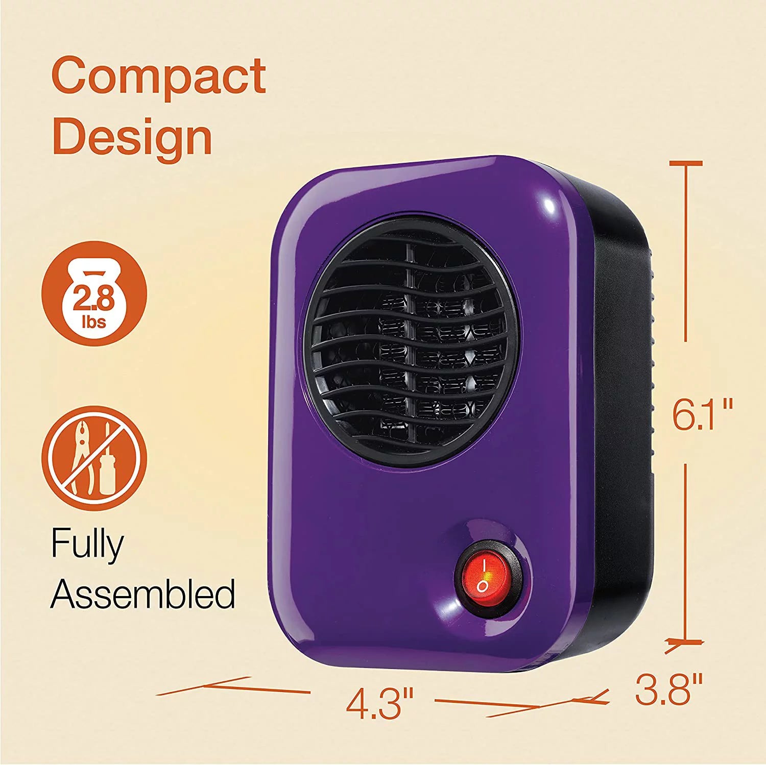 Purple Mini Space Heater L51717