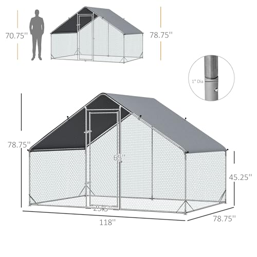 65Inch Wooden Chicken Coop with Nesting Box and Detachable Run N757589