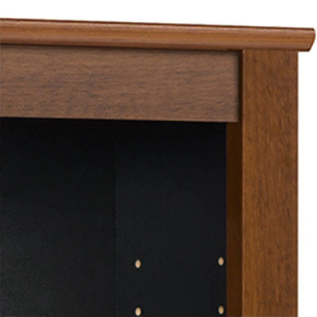 Triple Floating Media Wall Storage in Cherry and Black S843