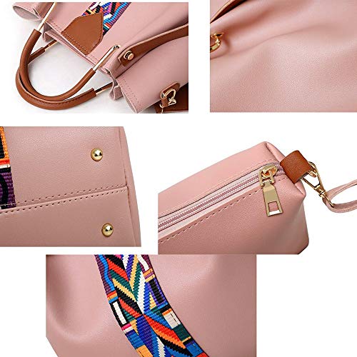 Black PU Leather Shoulder Bag Set 4pcs Y282