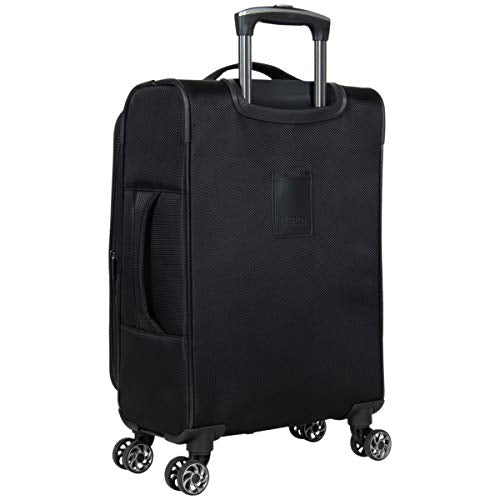 Black 20-Inch Lightweight Softside Expandable 8-Wheel Spinner Luggage Y2194