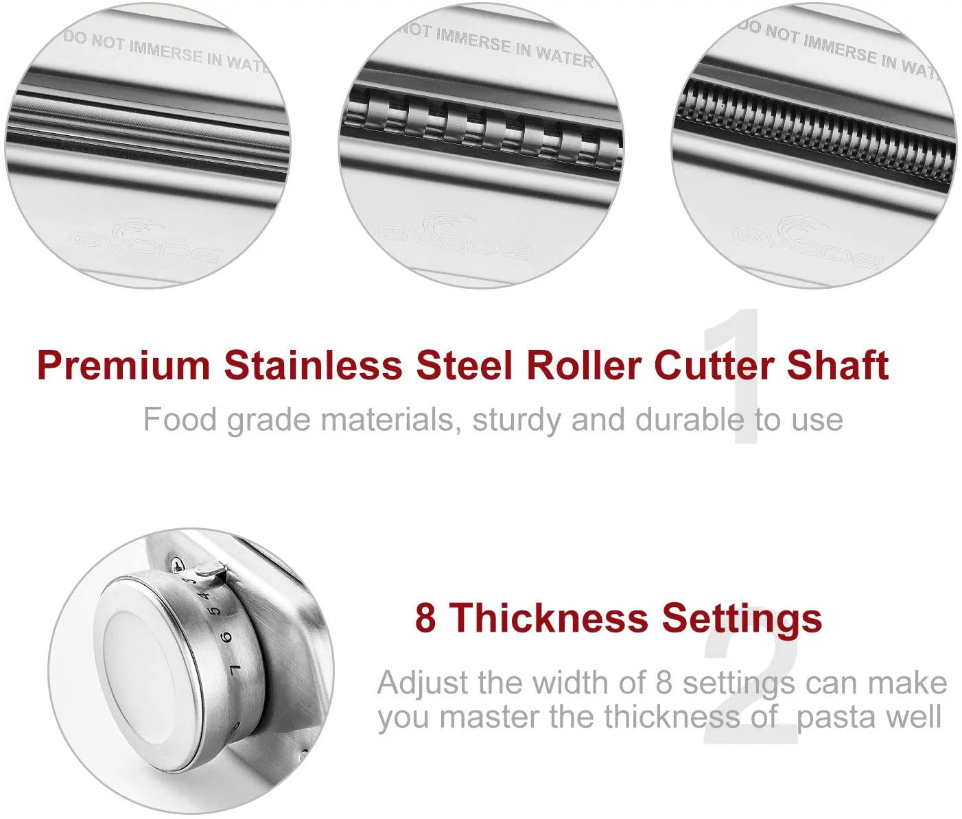 Pasta Sheet Roller Spaghetti Cutter and Fettuccine Cutter Stainless Steel Pasta Maker Accessories 3Pcs C26753