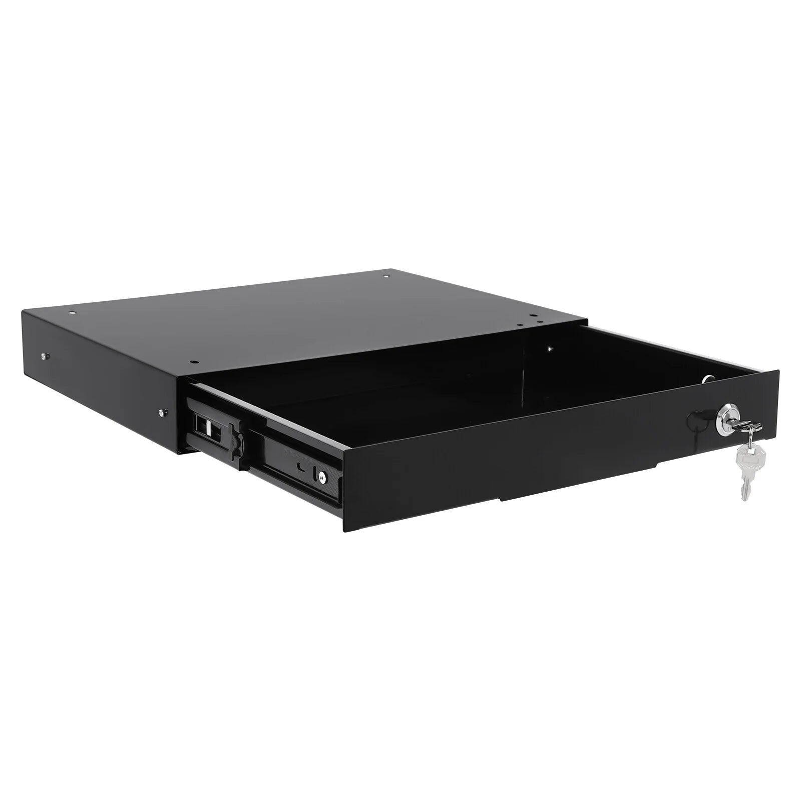 Black Sliding Drawer Storage Tray with Keys A4529