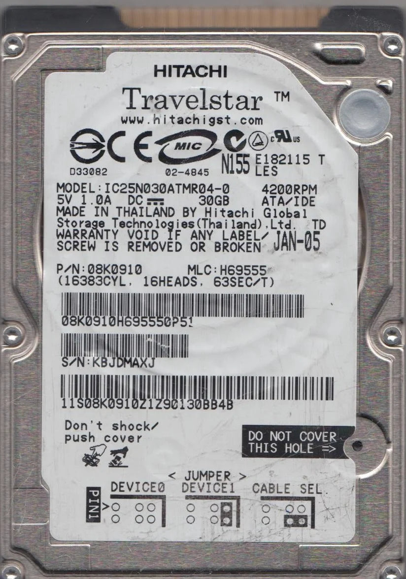 30GB IDE 2.5 Hard Drive T88828