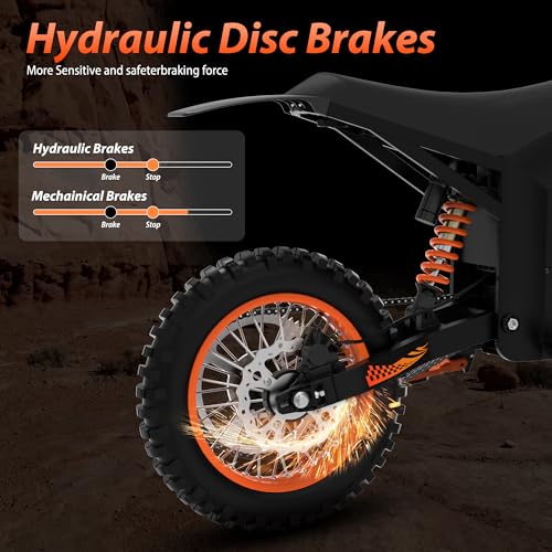 14"/12" Fat Tire 2000W Electric Dirt Bike with 48V 21AH Battery D9970