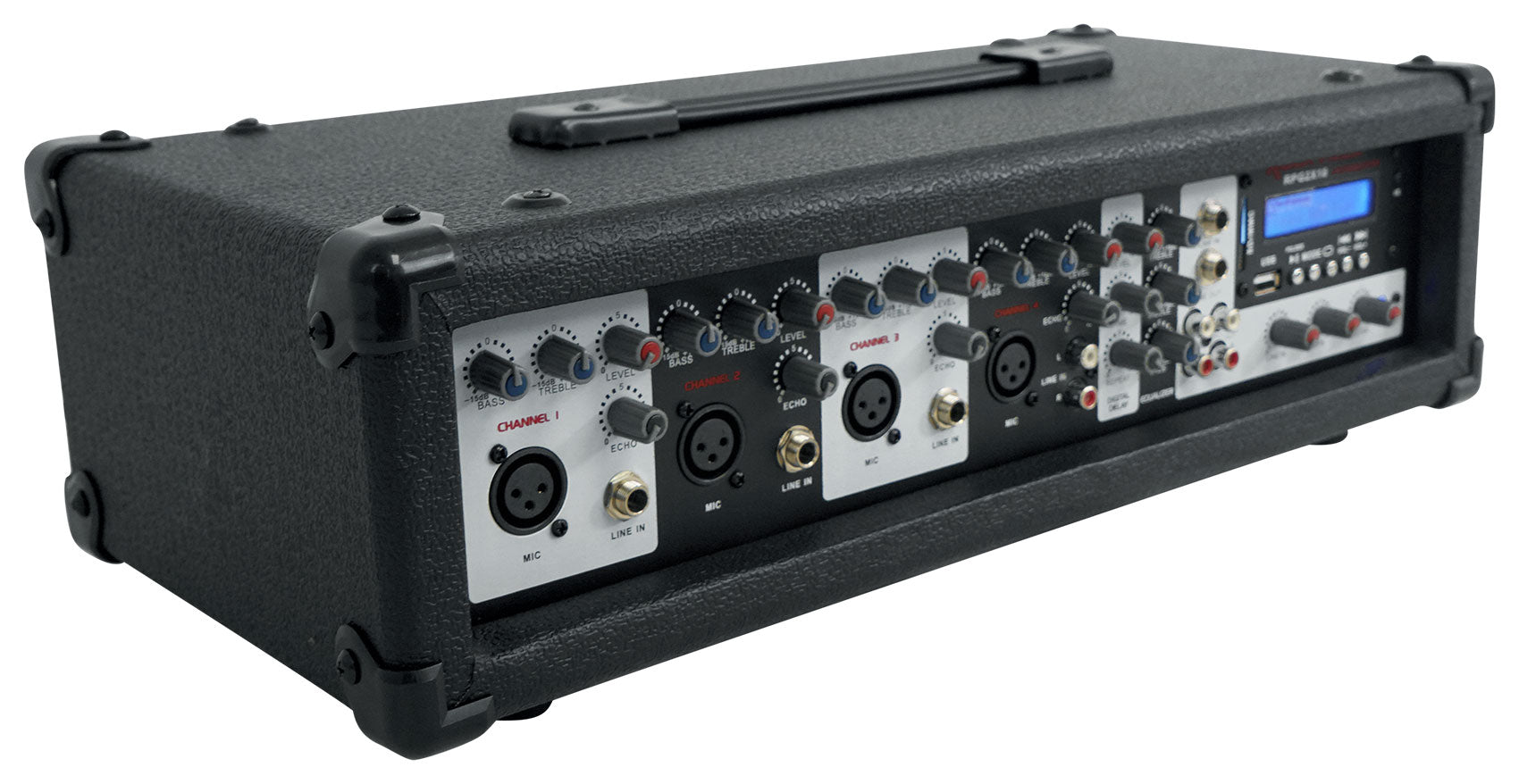 RPG2X10 PA System Mixer Amp 10 inch Speakers Stands Mics Bluetooth M386