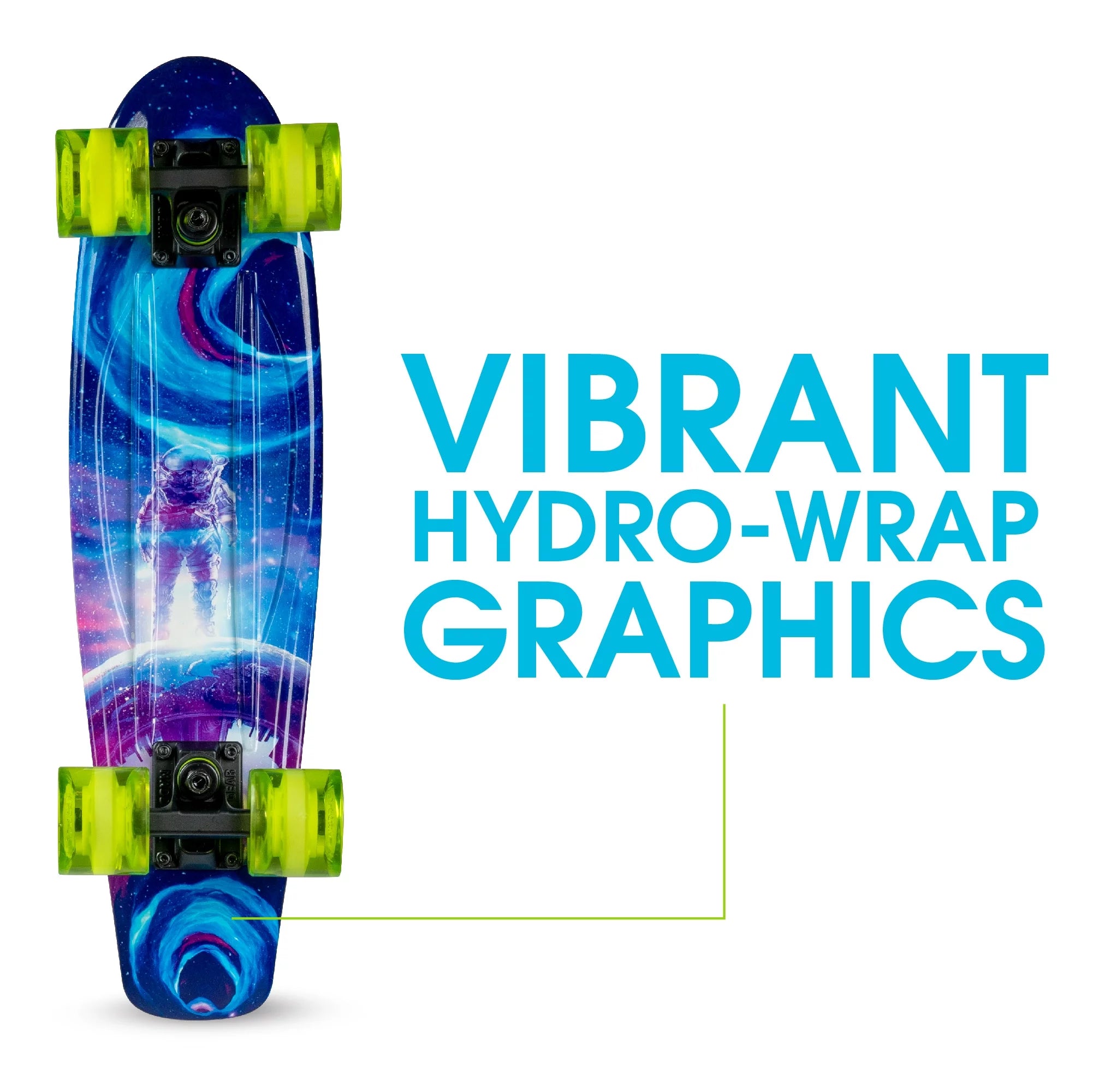 22" Retro Mini Cruiser Skateboard with 62 mm Wheels D39843