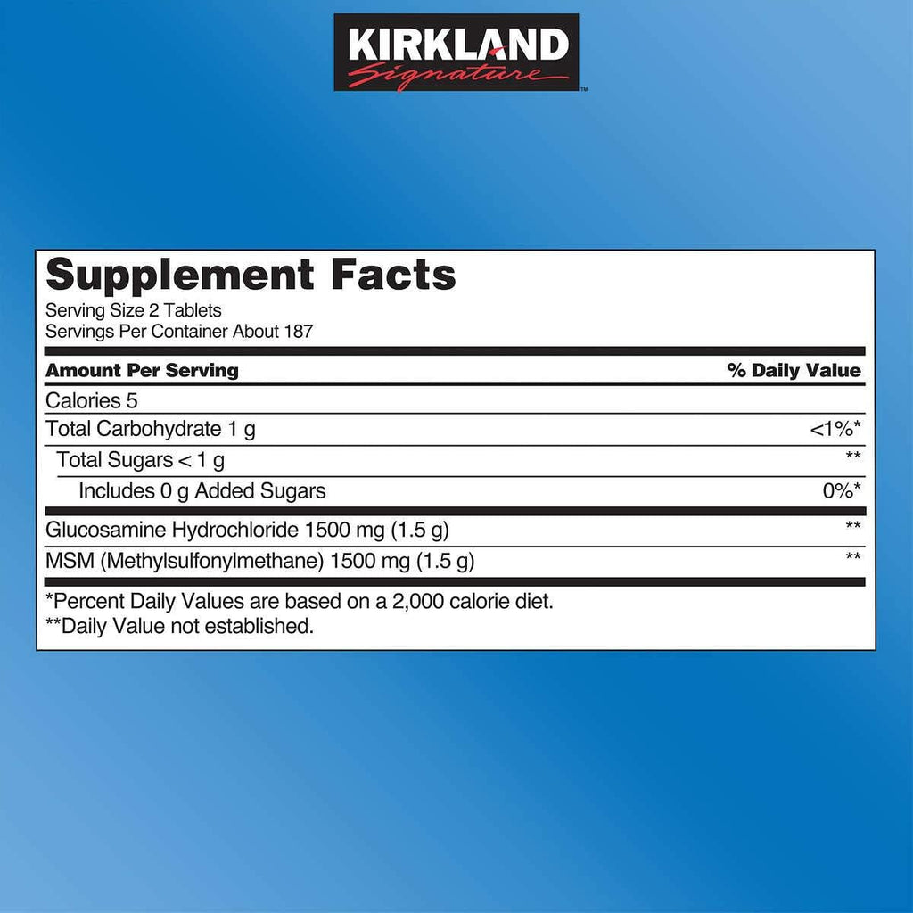 375 Tablets Glucosamine with MSM (2 Pack) J603