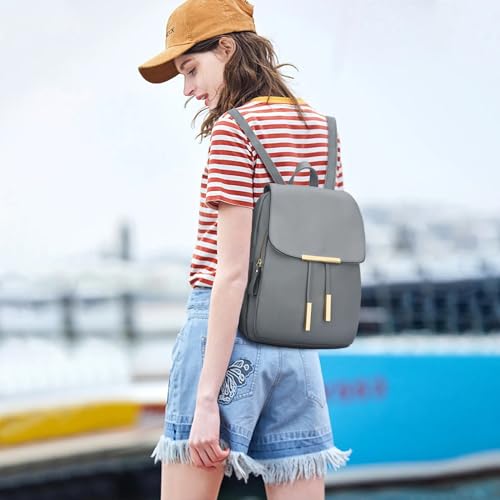 Quilted Leather Backpack Purse (Pink) E95225