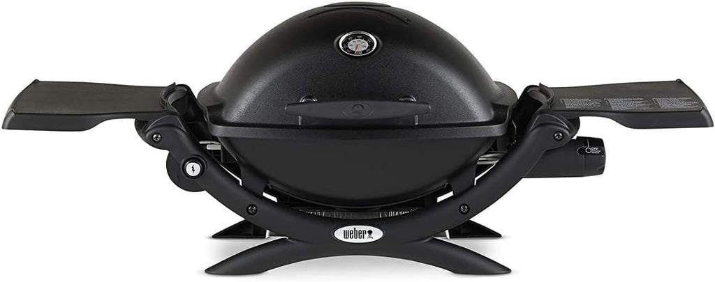 Black LP Gas Grill with Portable Cart and Grill Cover Bundle L55705