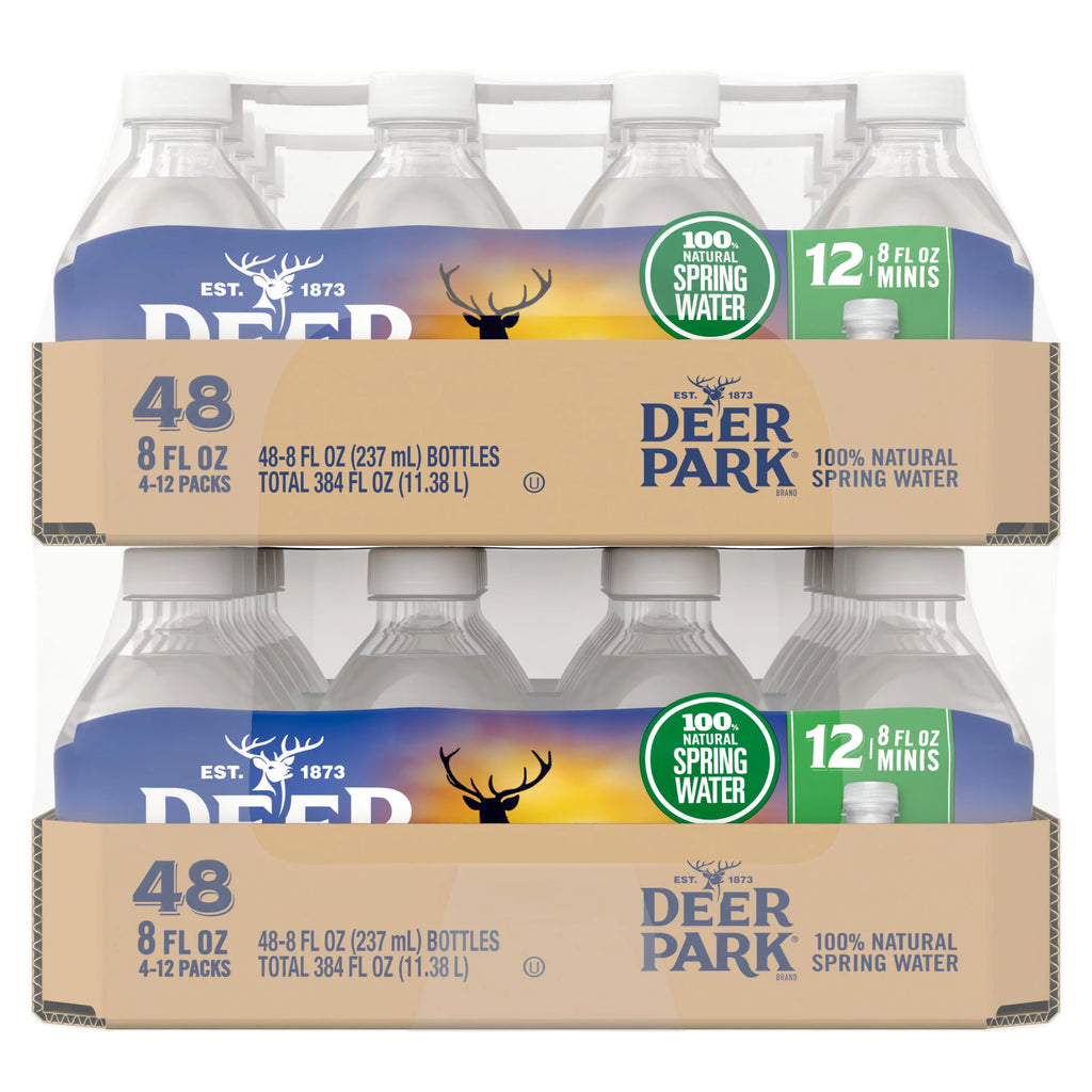 100% Natural Spring Water, 8-ounce Plastic Bottles (Total of 48) P364068