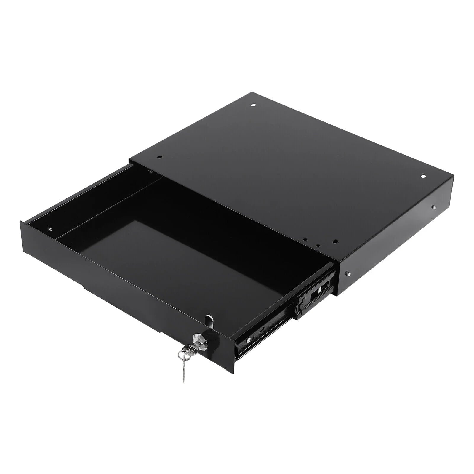 Black Sliding Drawer Storage Tray with Keys A4529
