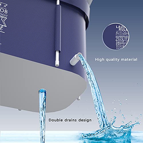 Blue Portable Foldable Bathtub 47.3X21.7X19.7inch O78521