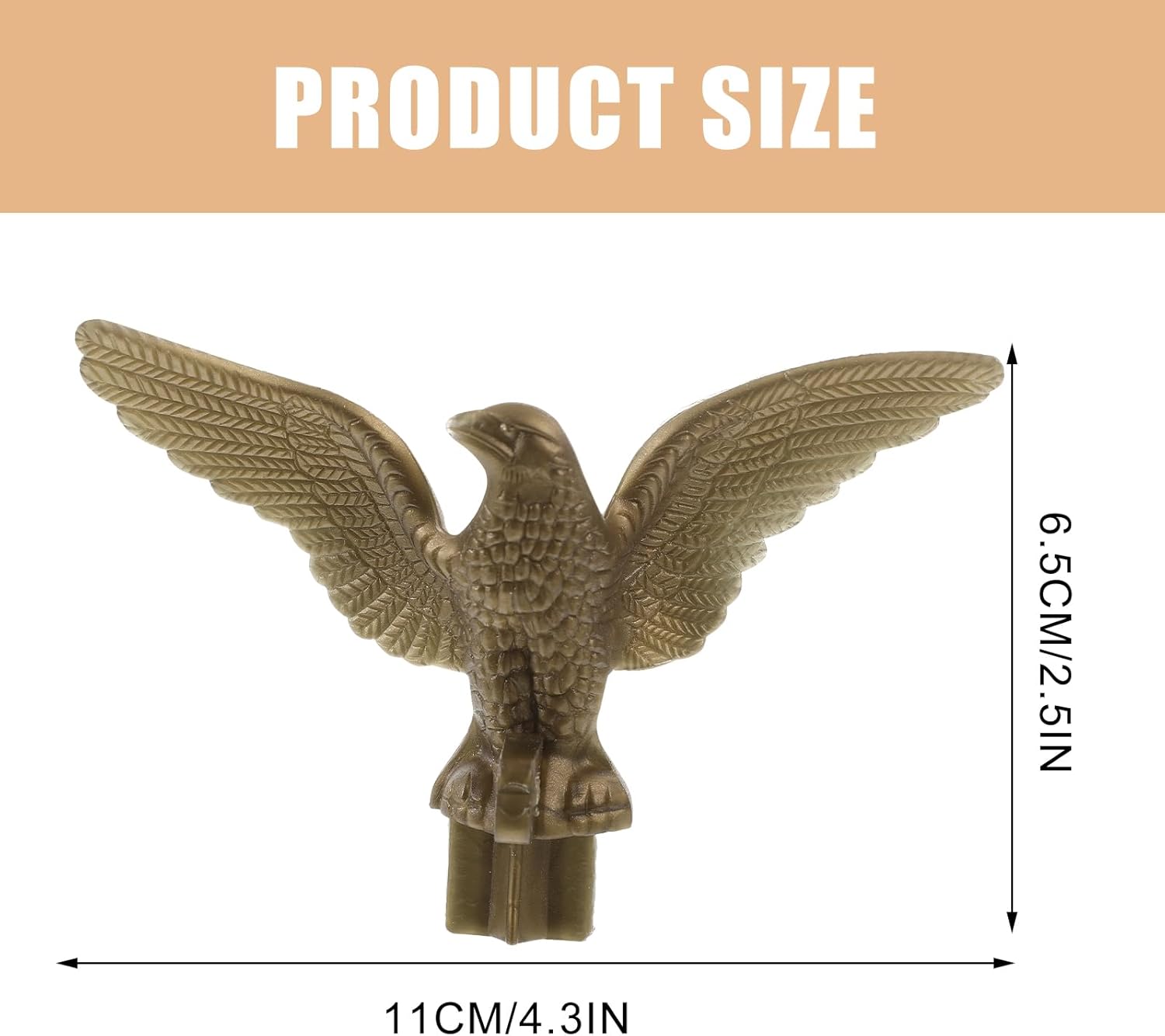 Golden Plastic Eagle Flag Pole Finial Ornament R60845