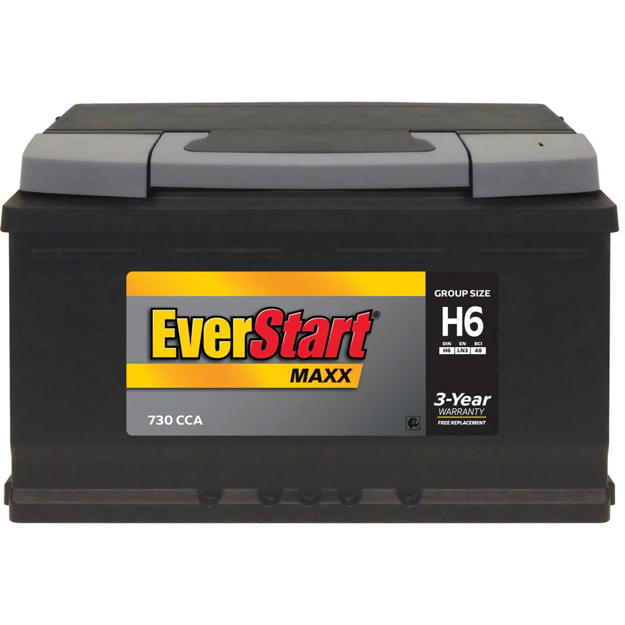 Lead Acid Automotive Battery, Group Size H6 / LN3 / 48 12 Volt, 730 CCA 140 RC A116